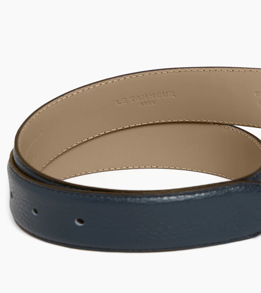 Ceinture homme avec boucle rectangle en cuir grainé - Image 3