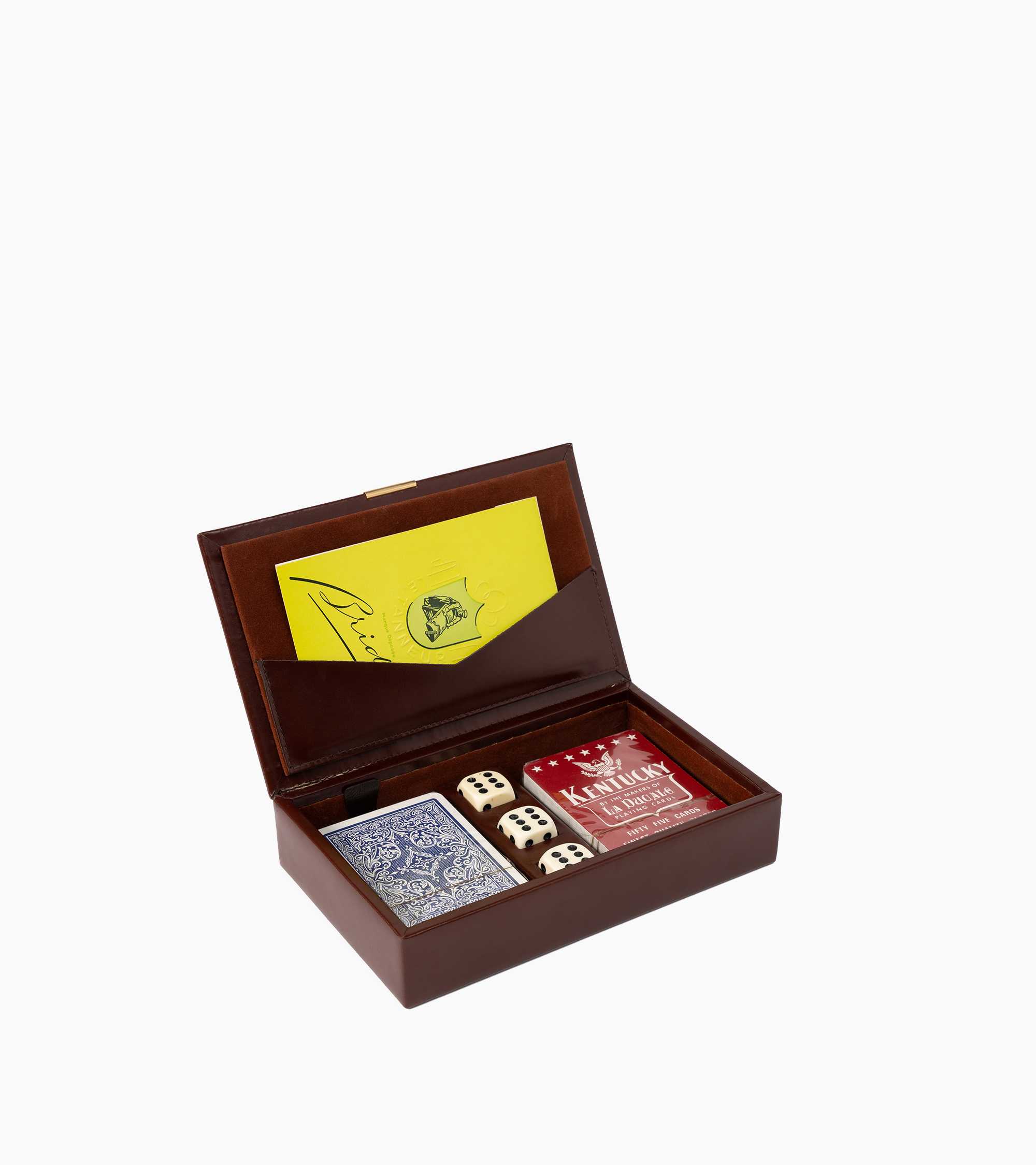 Coffret de jeux bridge petit modèle en cuir - Image 2