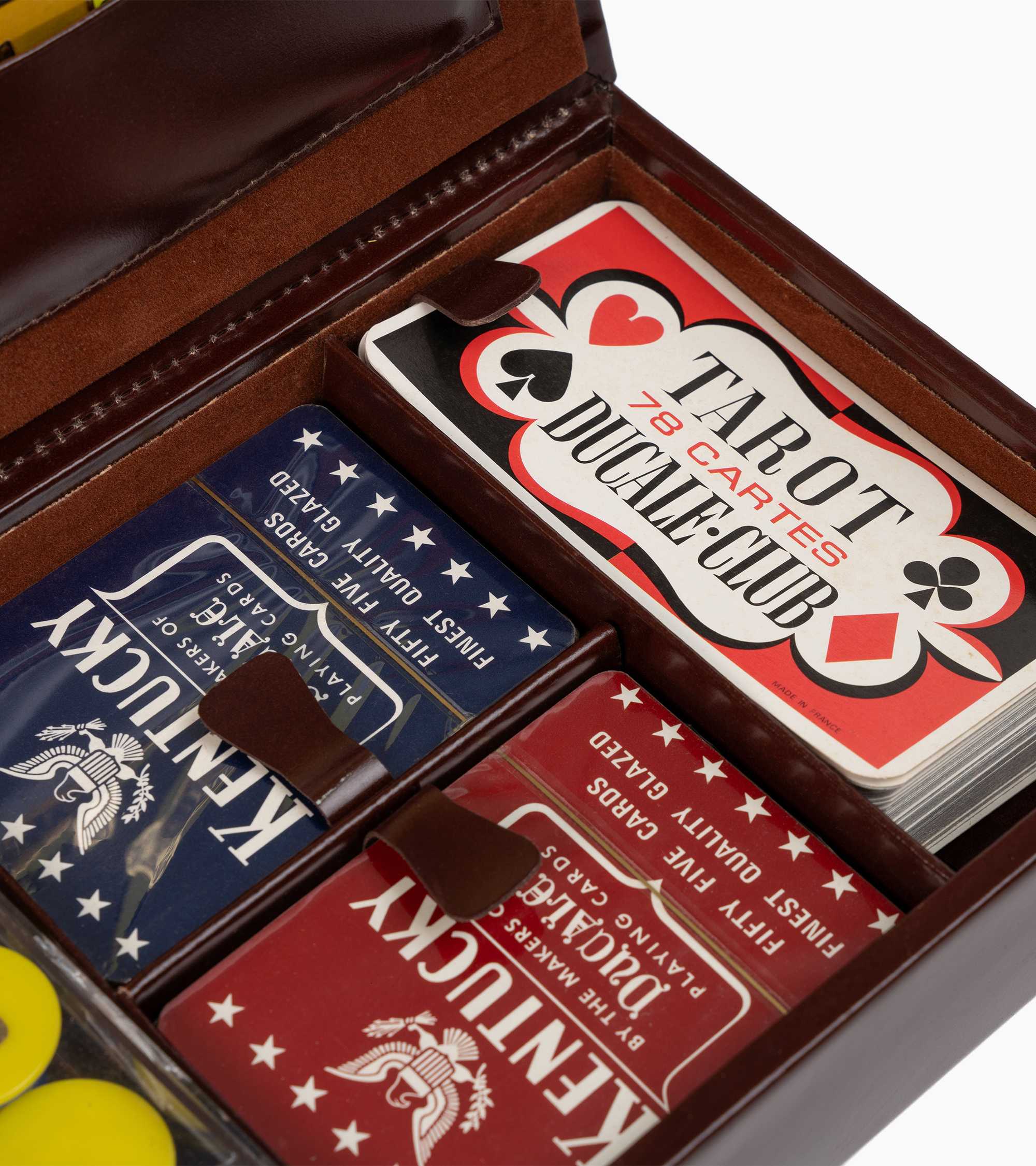 Coffret jeux de cartes moyen modèle en cuir - Image 5