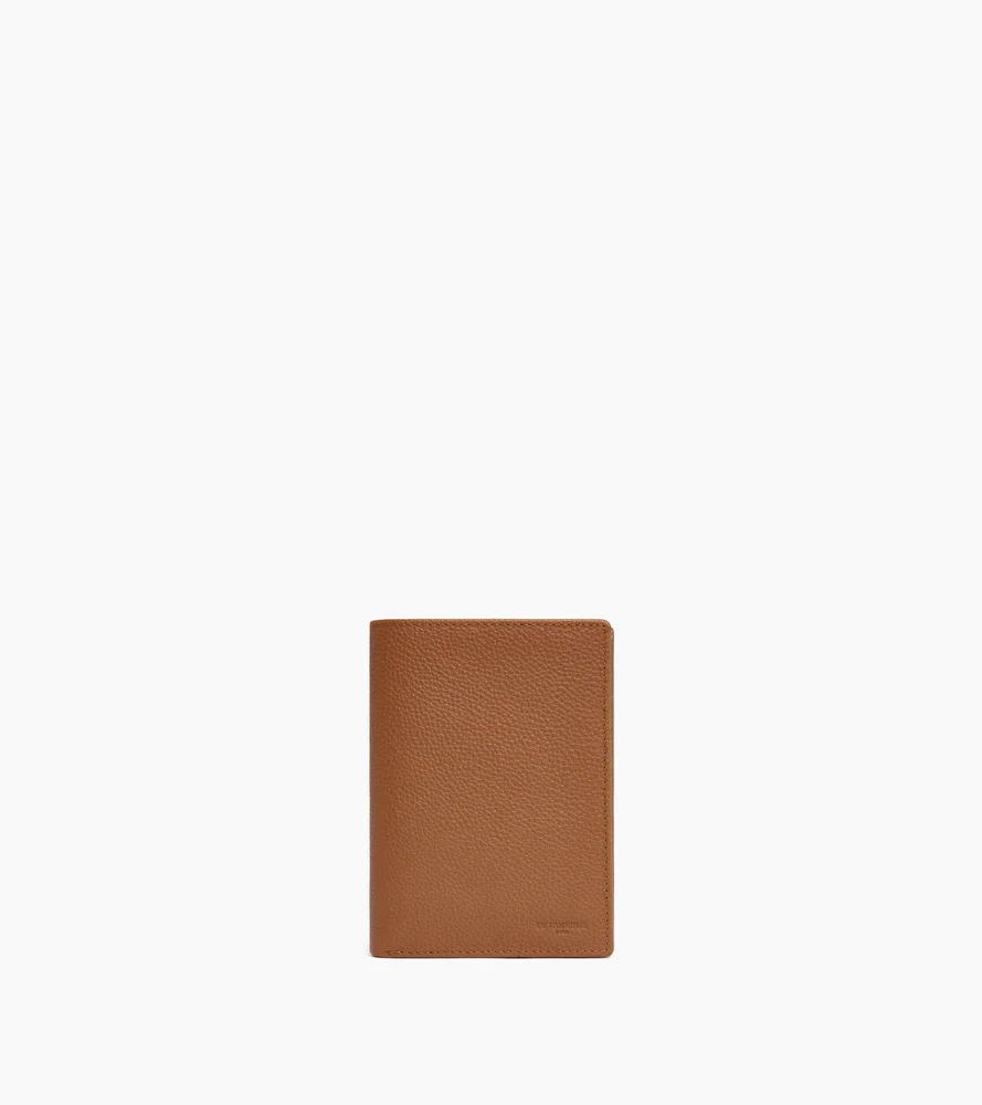 Grand portefeuille zippé Charles en cuir grainé