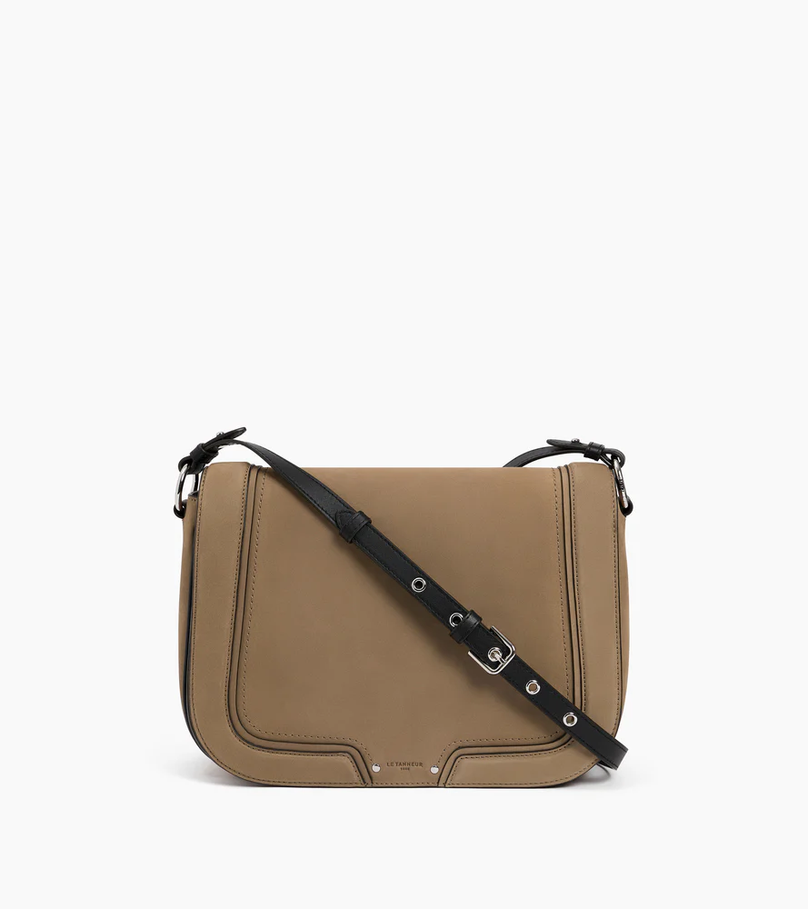 Grand sac bandoulière Ella en cuir lisse et nubuck - Image 6