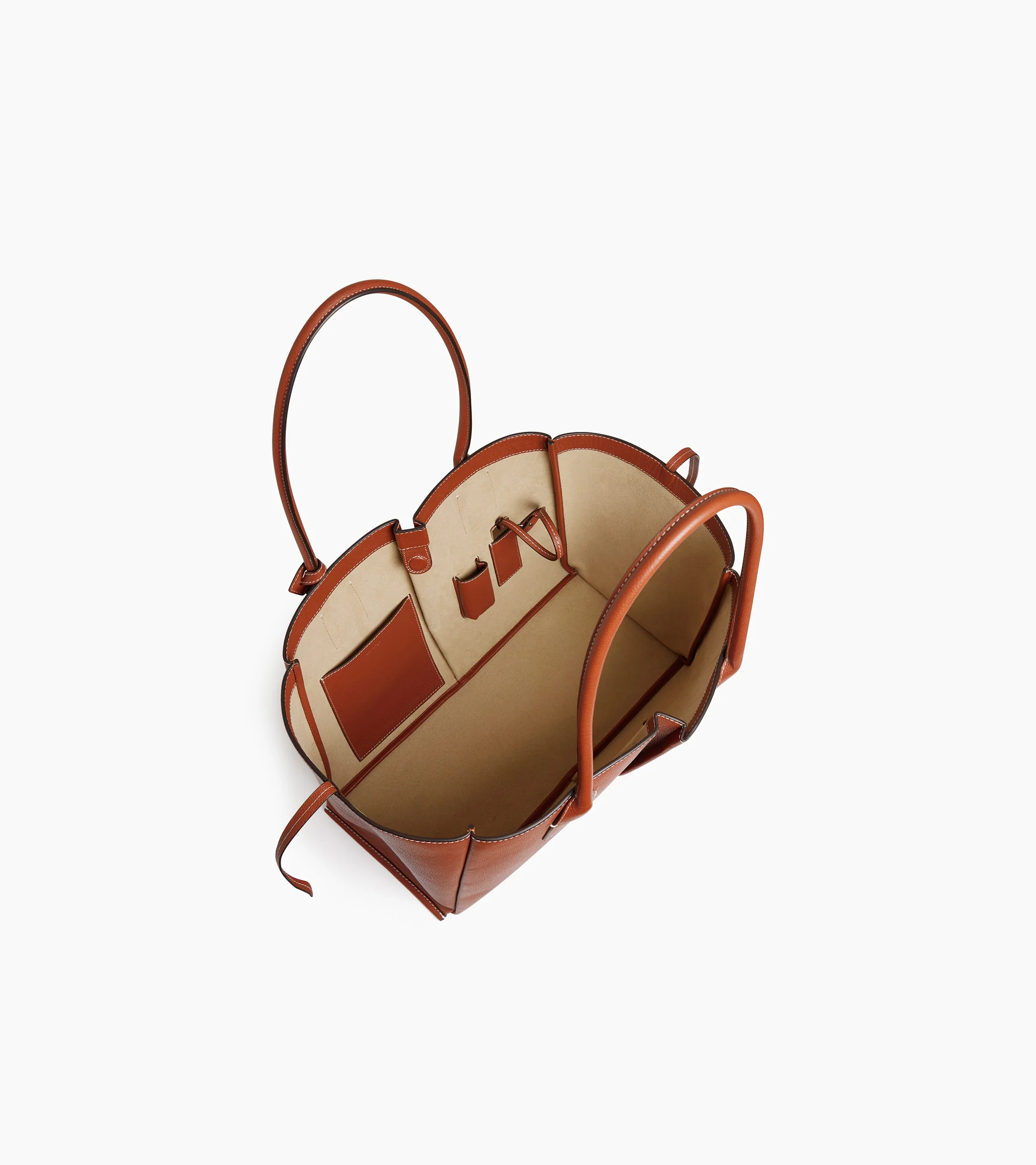 Grand sac cabas Elena en cuir grainé - Image 5