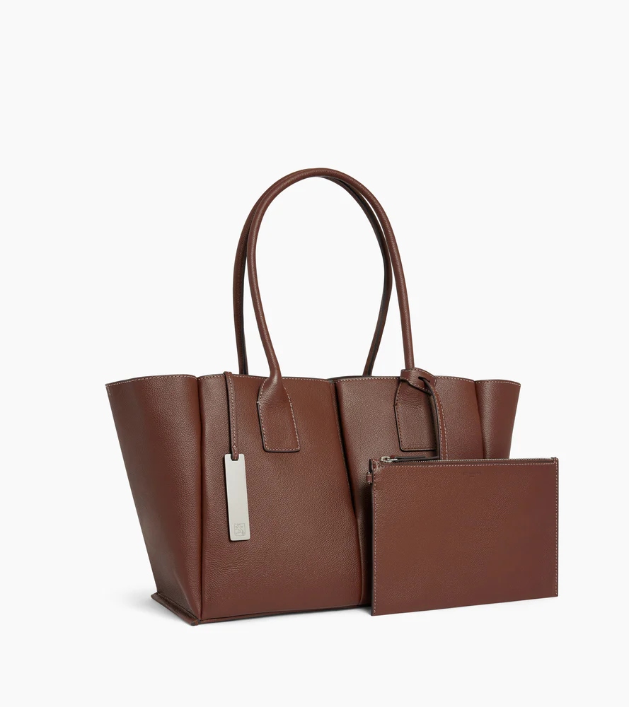 Grand sac cabas Elena en cuir grainé - Image 5