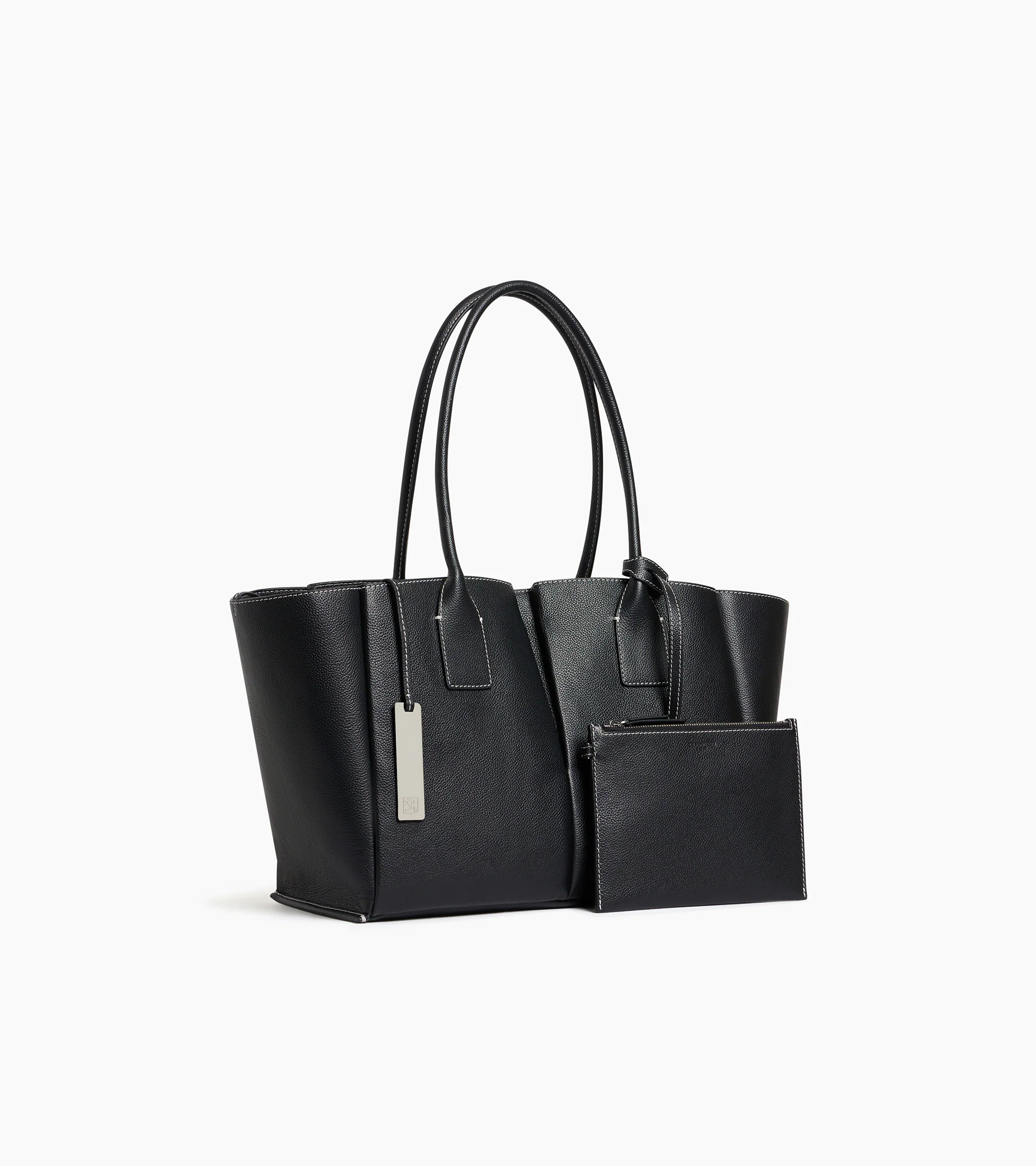Grand sac cabas Elena en cuir grainé - Image 6