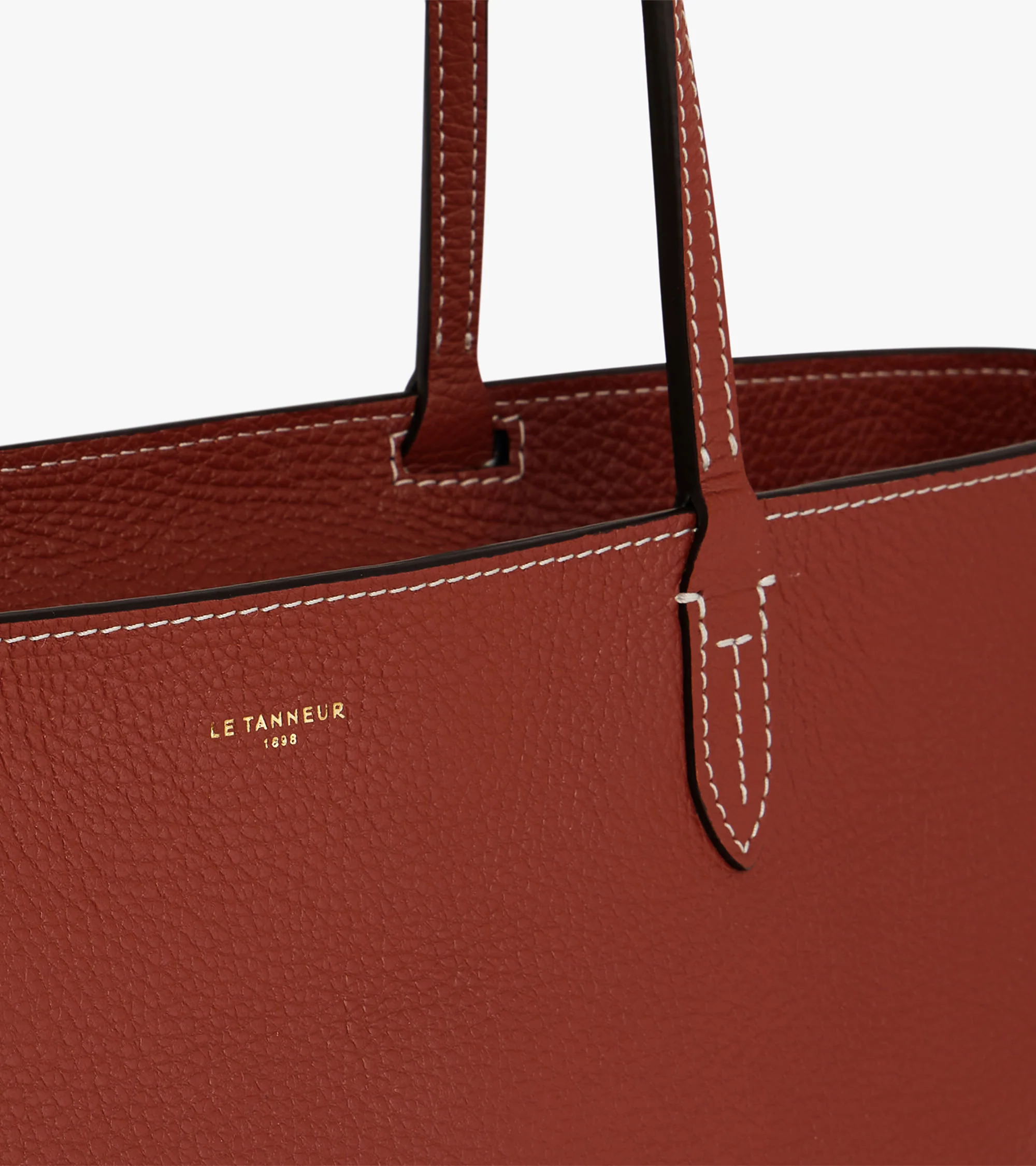 Grand sac cabas Louise en cuir grainé - Image 3