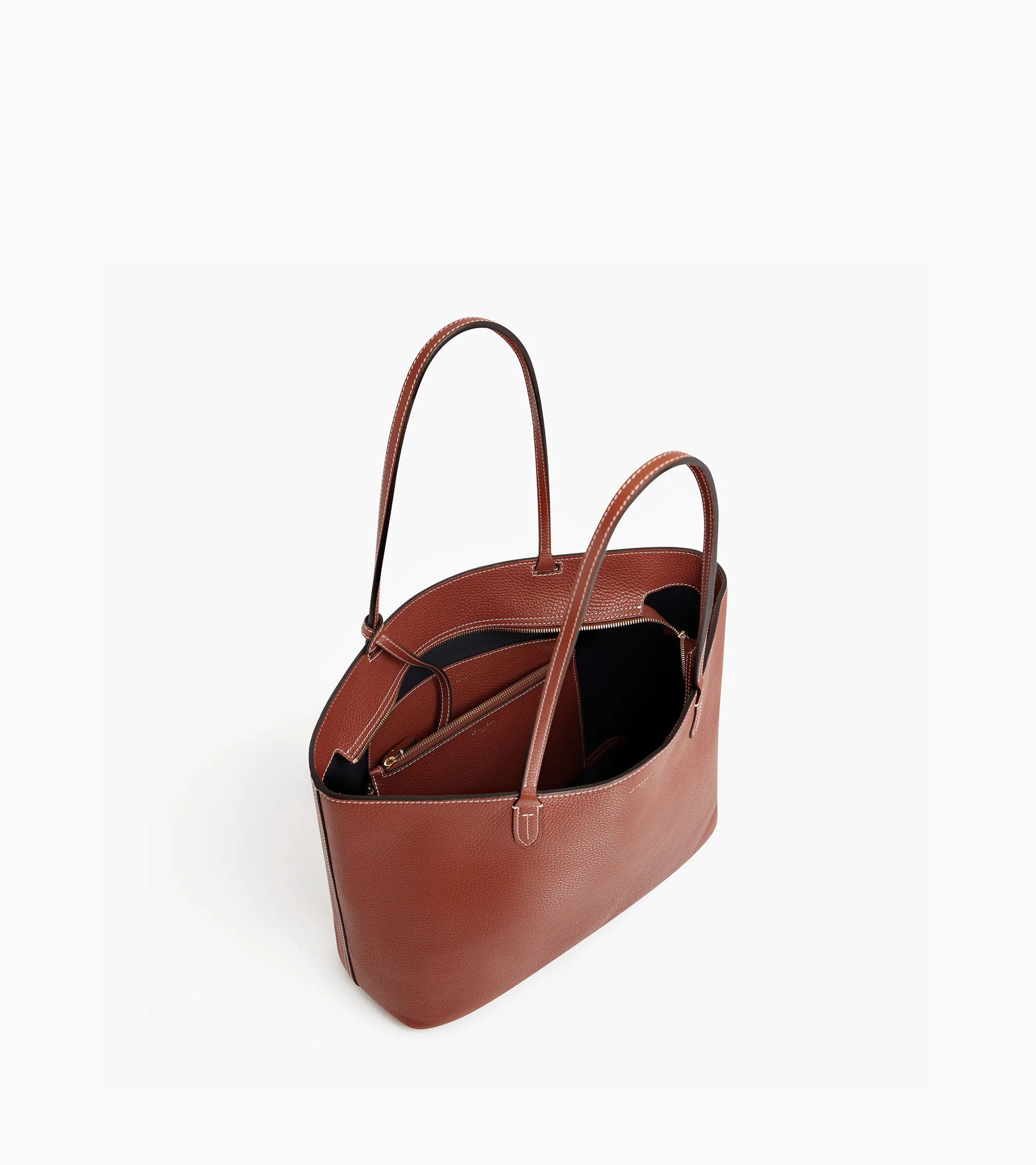 Grand sac cabas Louise en cuir grainé - Image 4