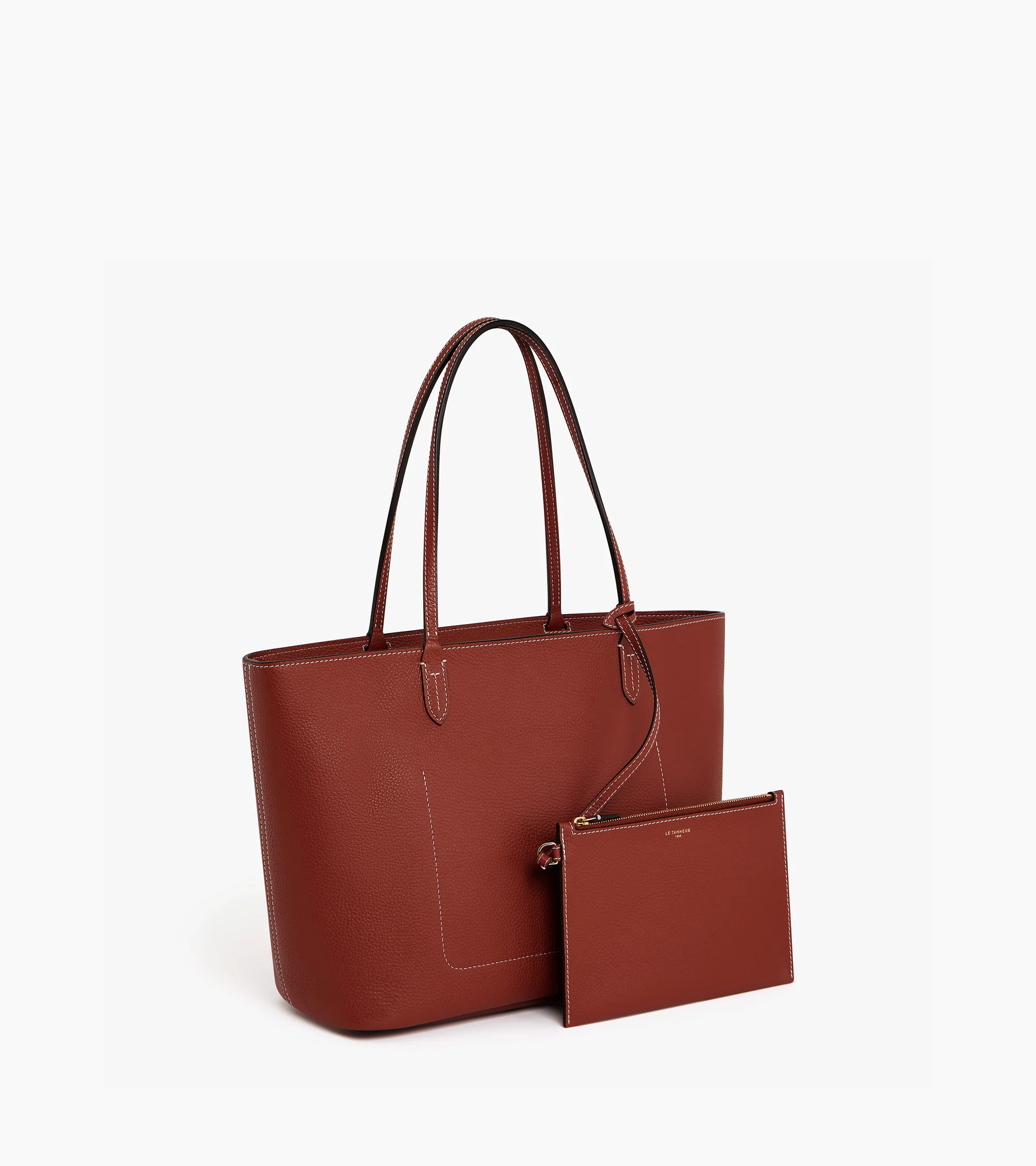 Grand sac cabas Louise en cuir grainé - Image 5