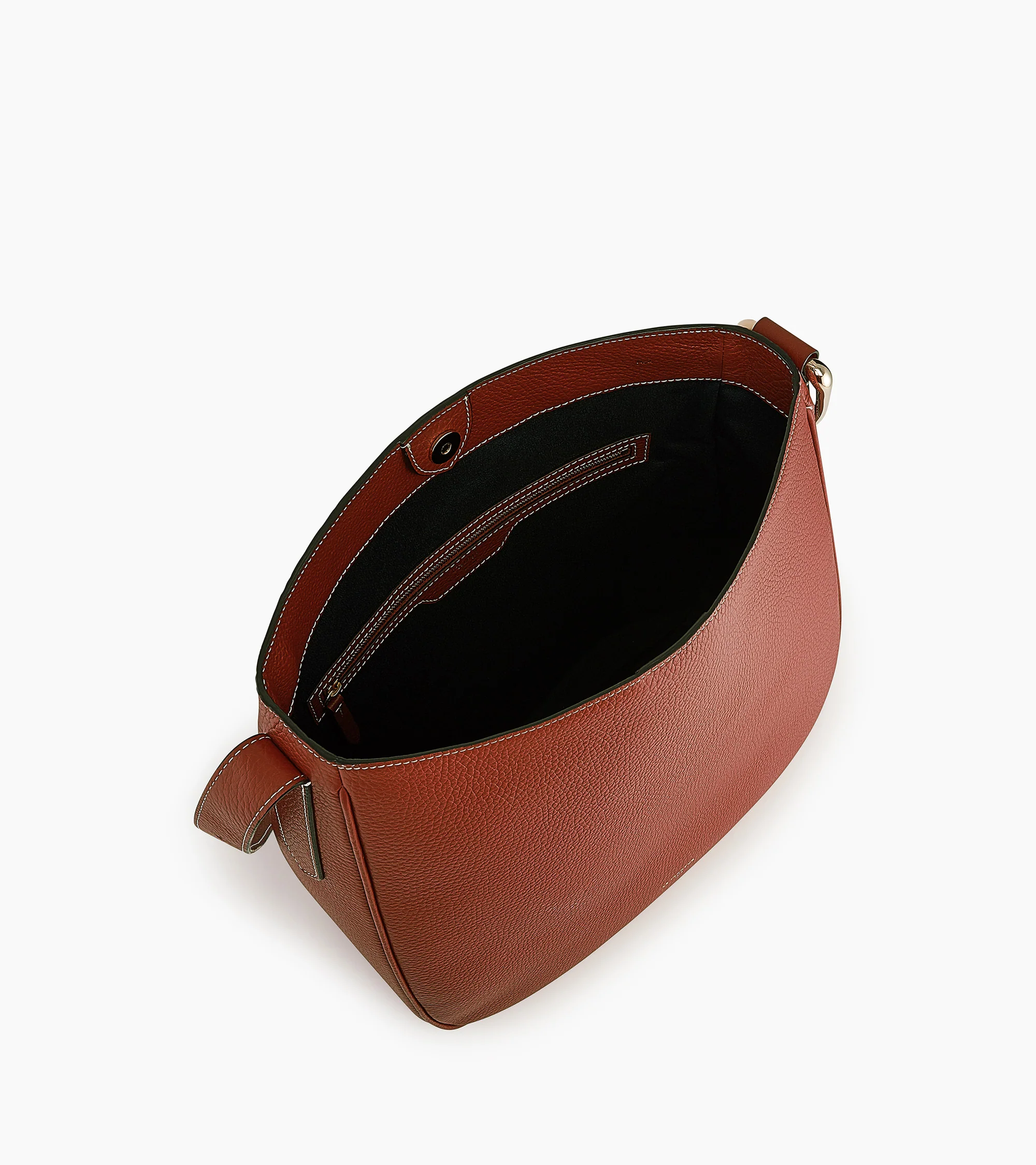 Grand sac hobo Madeleine en cuir de taurillon grainé - Image 5