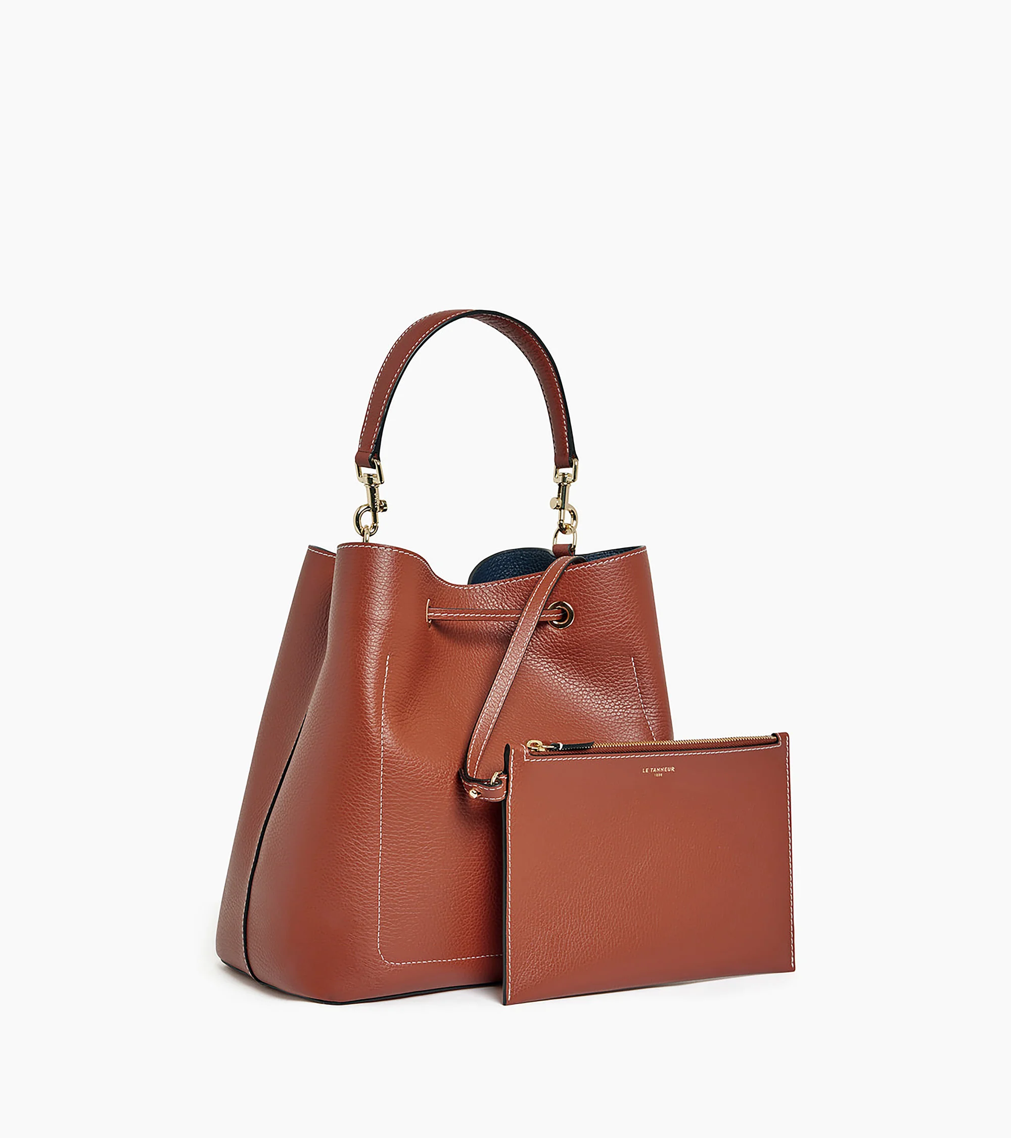 Grand sac seau Louise en cuir grainé - Image 5