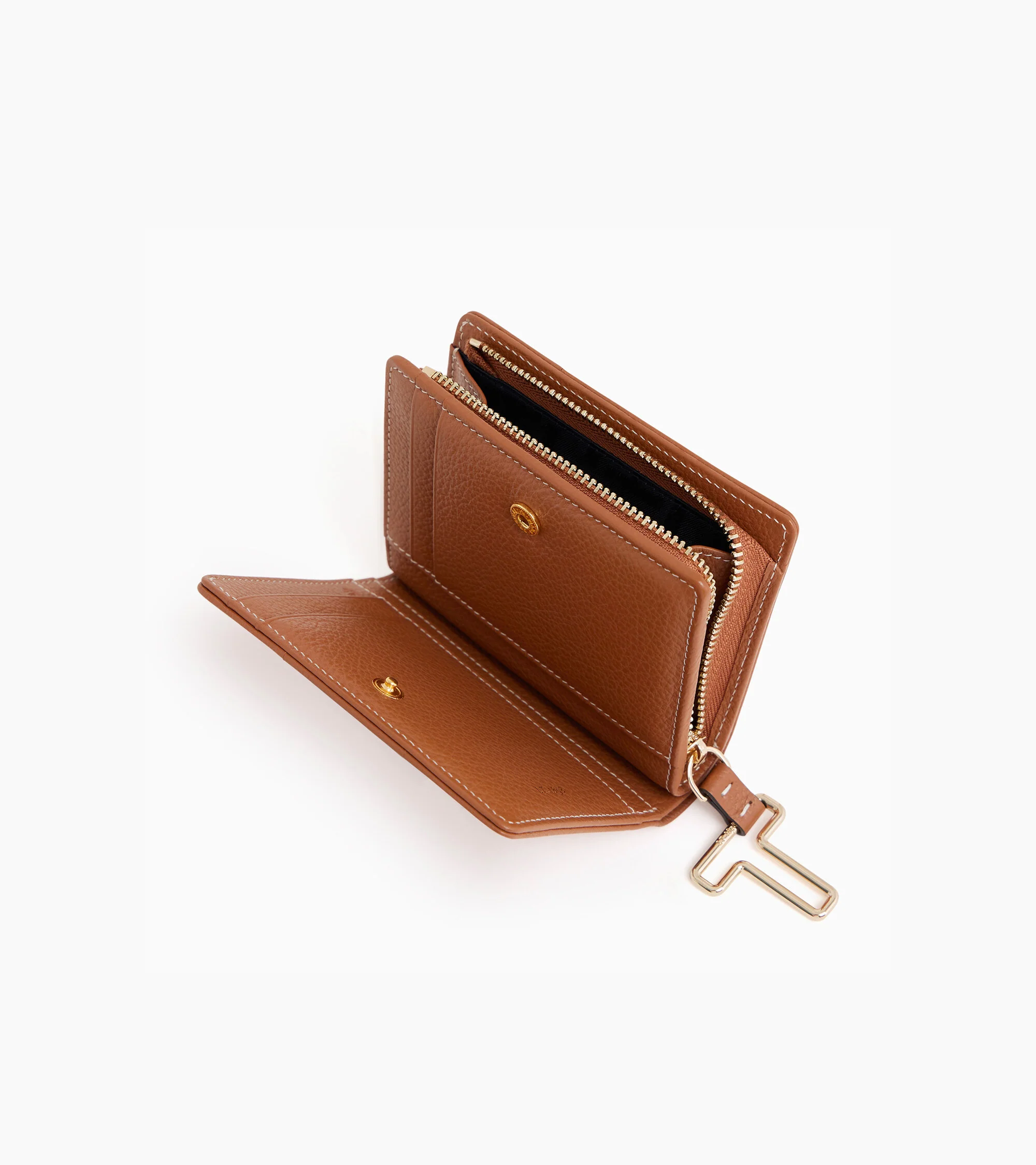 Petit Portefeuille Juliette en cuir grainé - Image 3