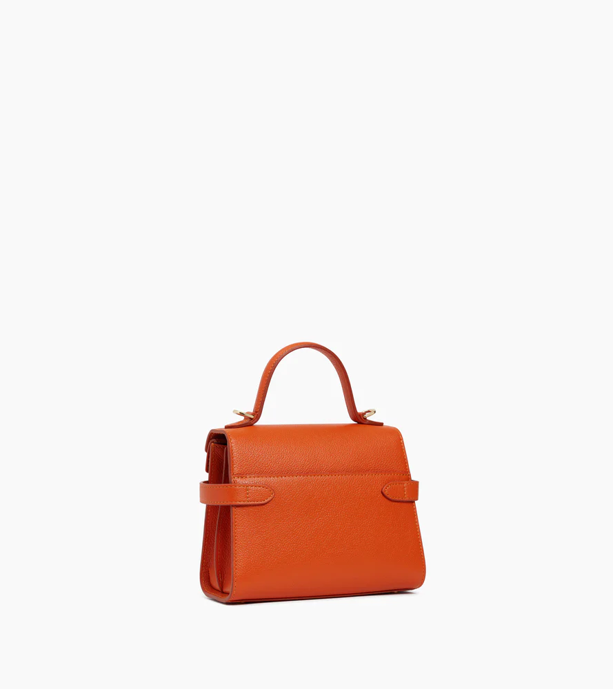 Petit sac à main double rabat Emilie en cuir grainé - Image 6