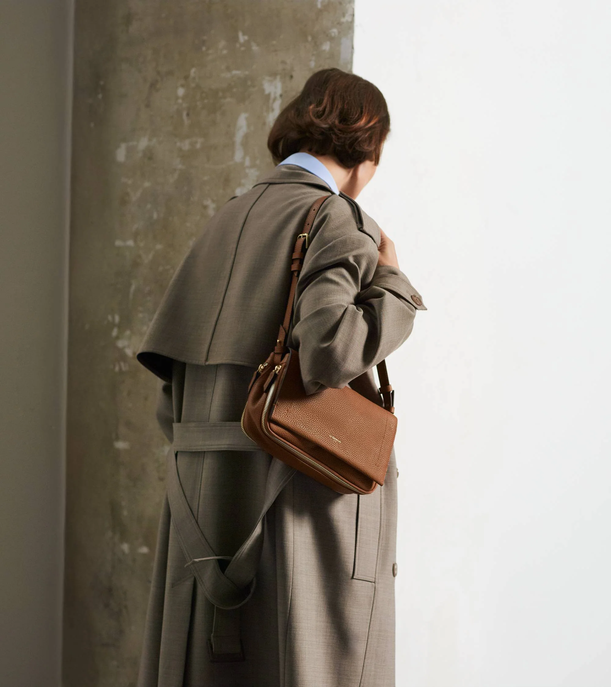 Petit sac bandoulière Aurore en cuir grainé - Image 8