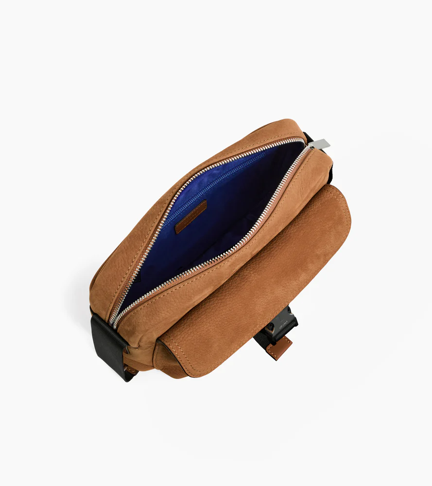 Petit sac bandoulière Maurice en cuir nubuck grainé - Image 4