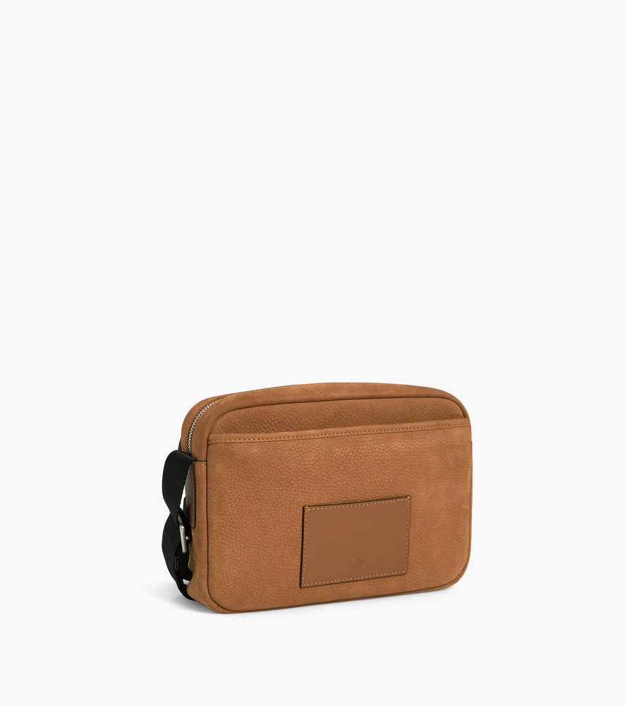 Petit sac bandoulière Maurice en cuir nubuck grainé - Image 5