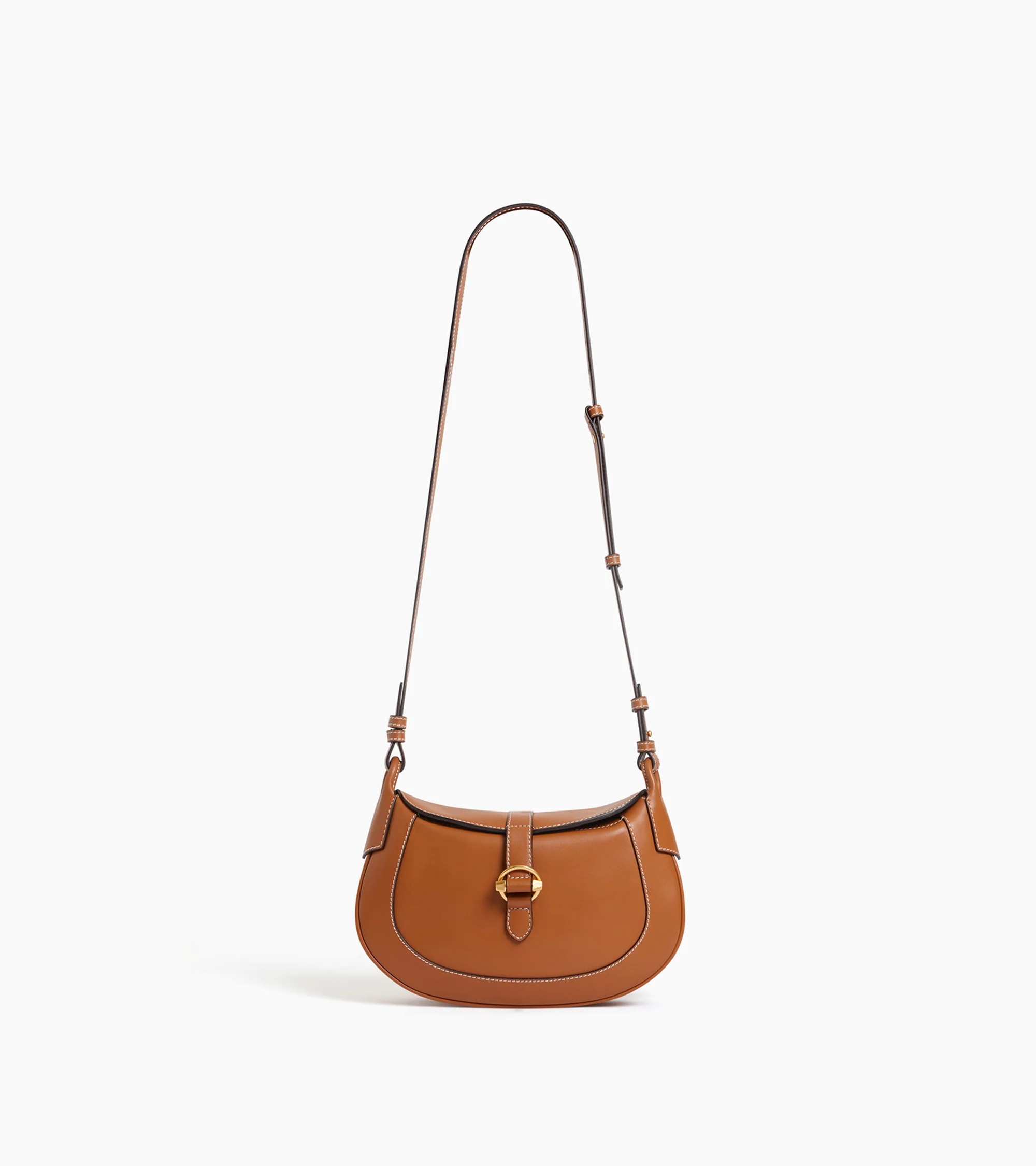 Petit sac bandoulière Pia en cuir lisse - Image 4