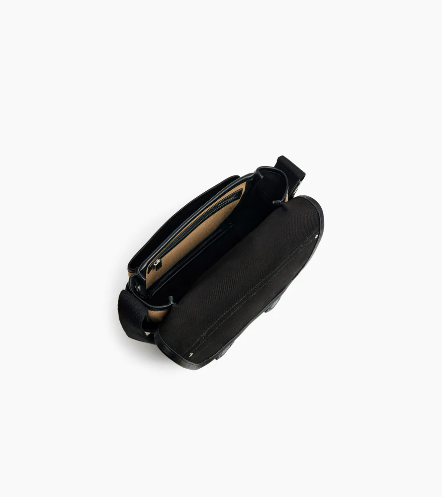 Petit sac bandoulière Solveig en toile coton et cuir lisse - Image 4