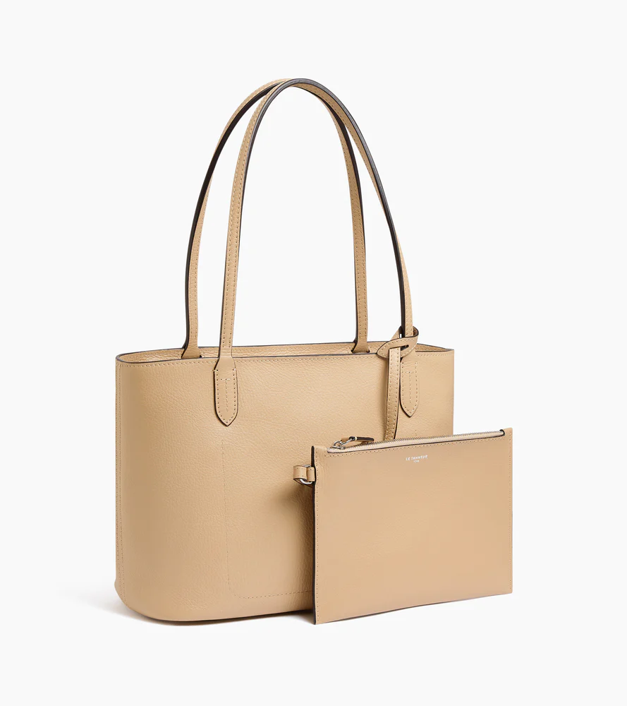 Petit sac cabas Louise en cuir grainé - Image 5
