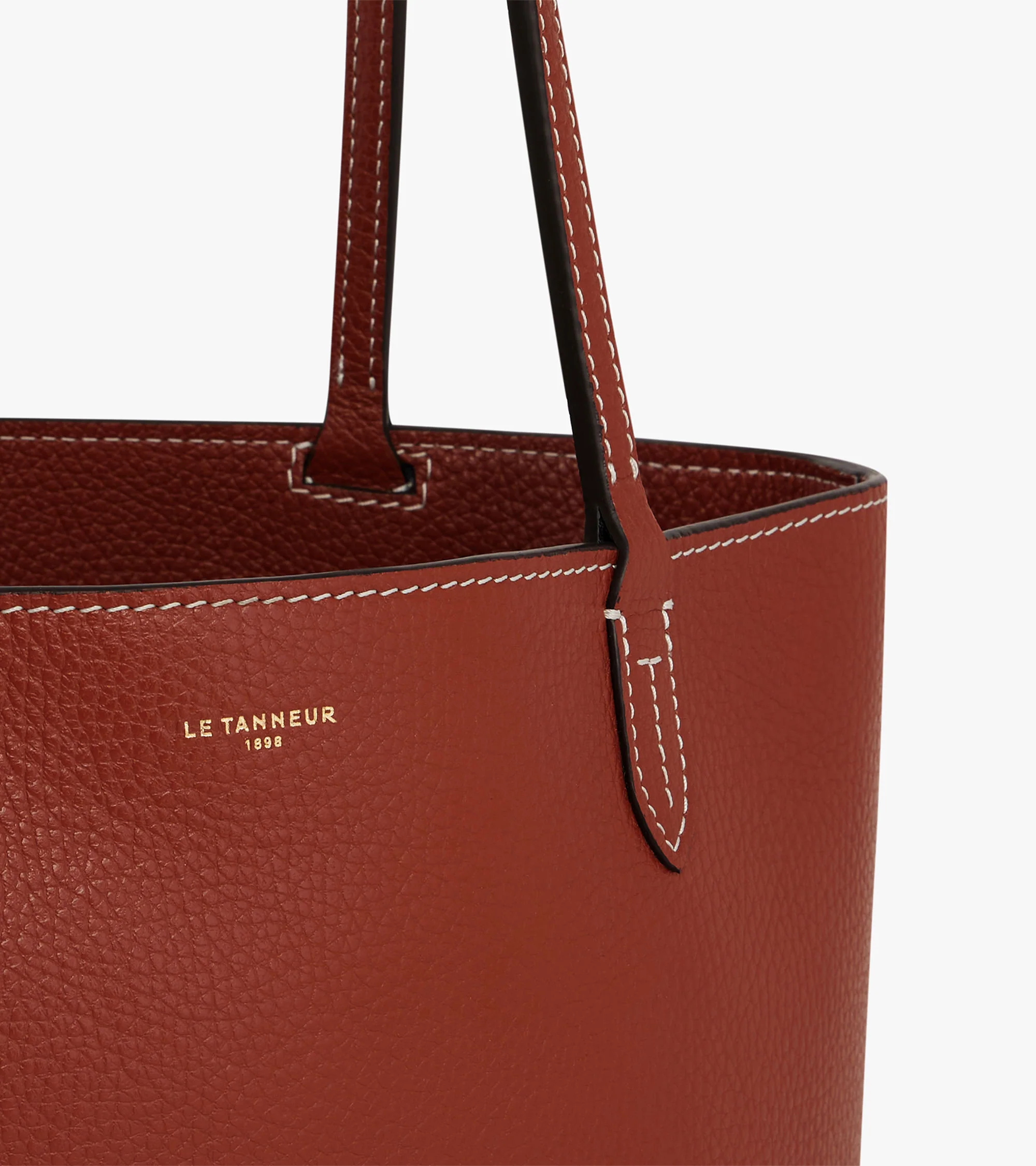 Petit sac cabas Louise en cuir grainé - Image 3