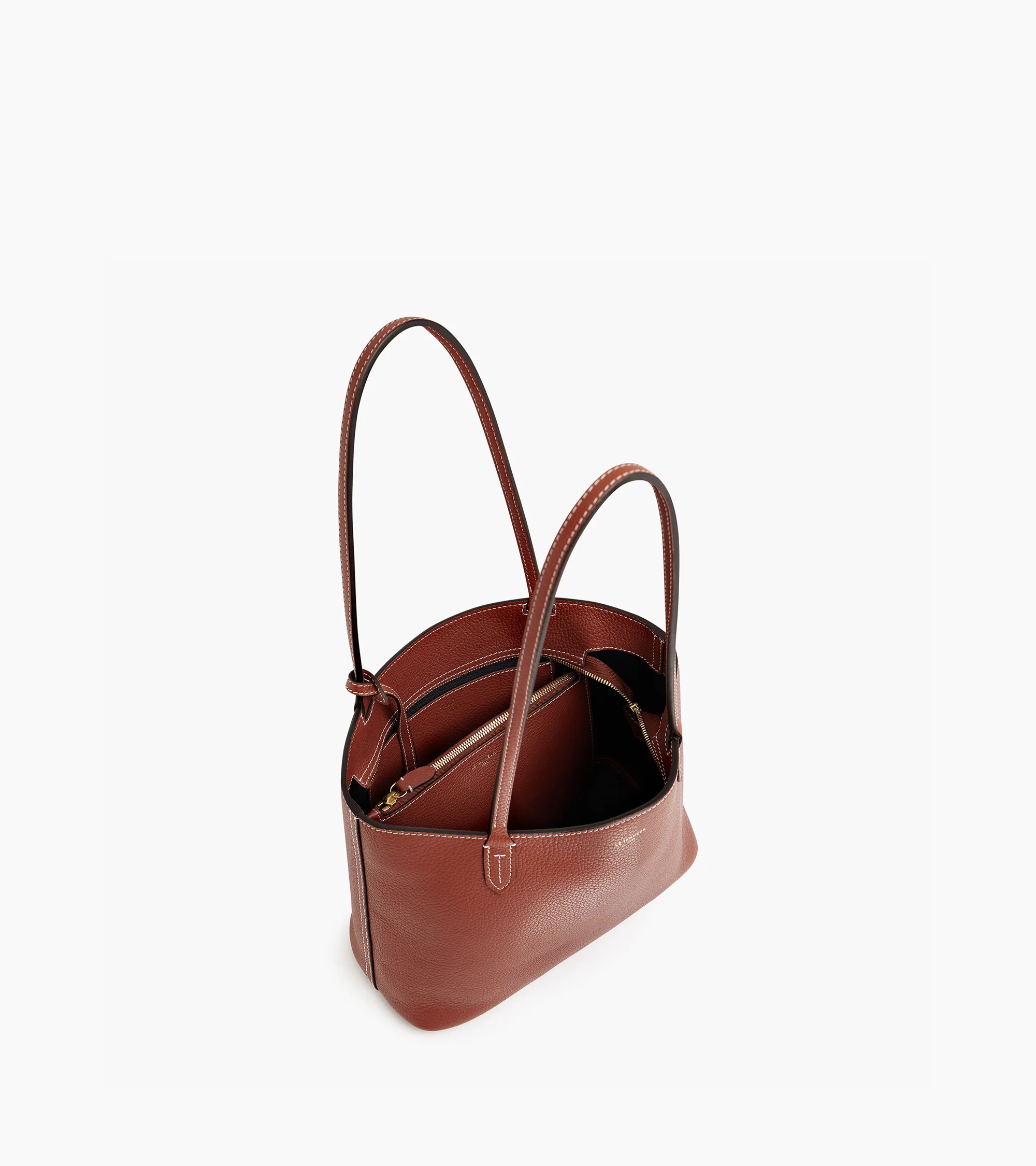 Petit sac cabas Louise en cuir grainé - Image 4