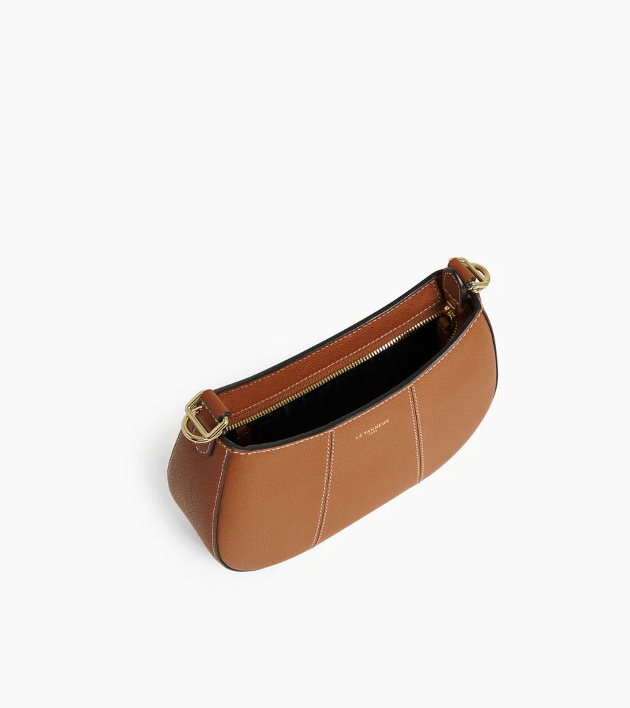 Petit sac demi-lune Juliette en cuir grainé - Image 4