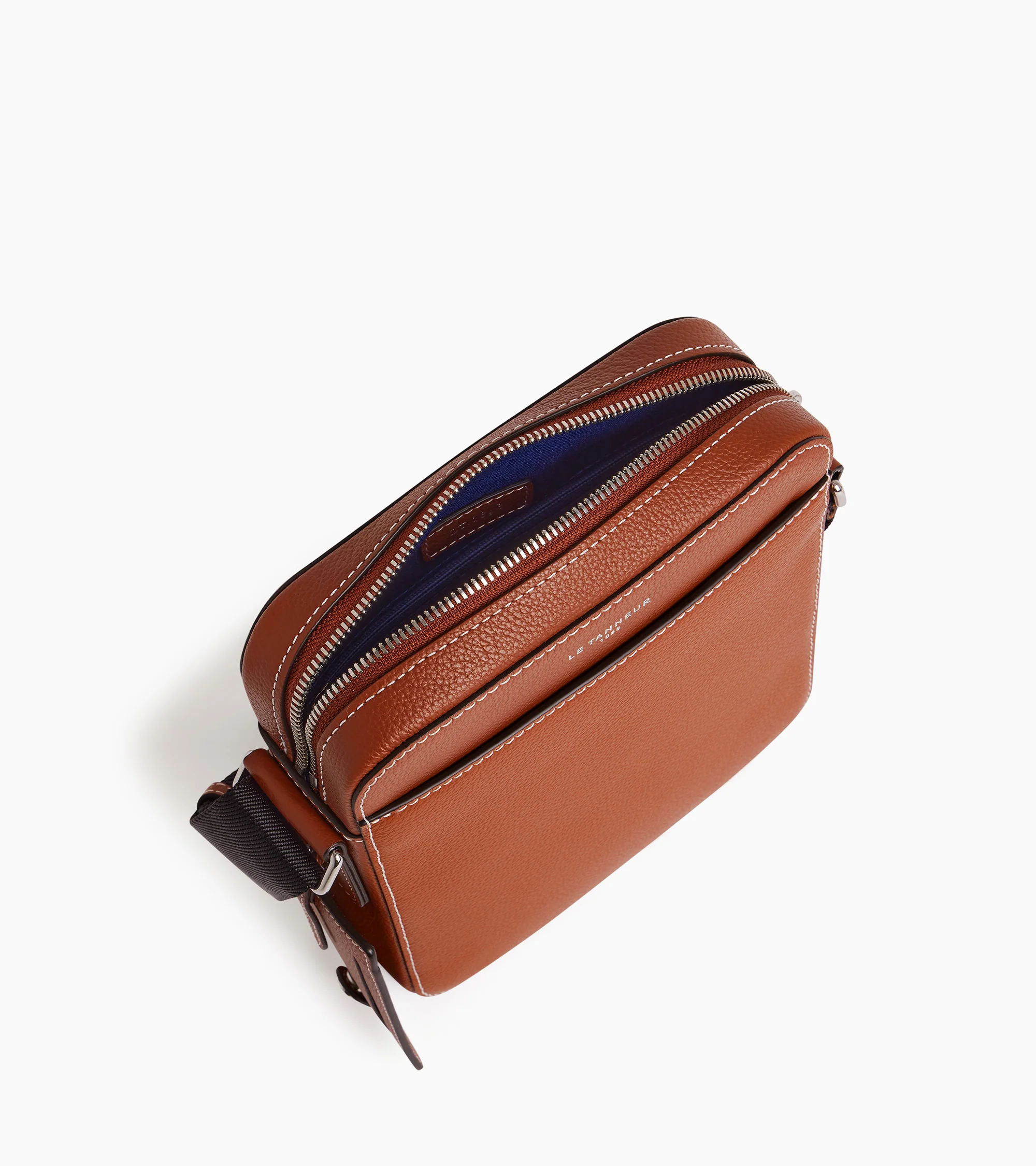 Petite sacoche zippée Emile en cuir grainé - Image 3