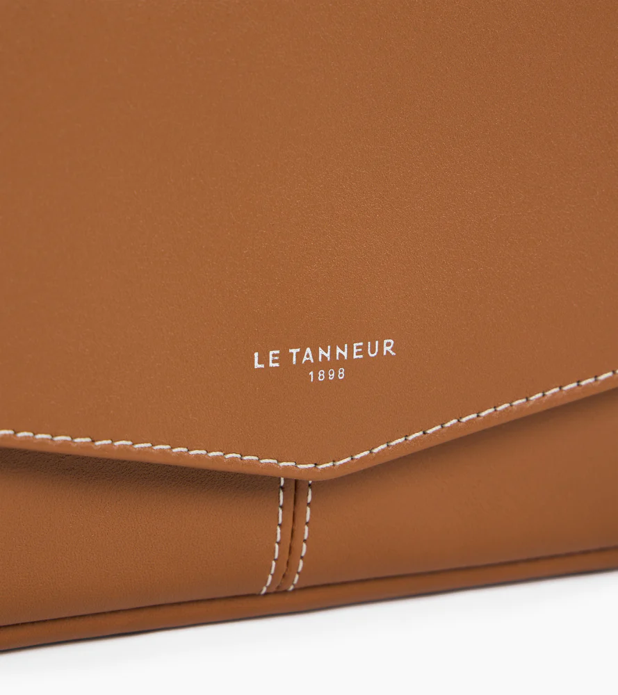 Sac pochette avec bandoulière amovible Charlotte en cuir lisse - Image 3