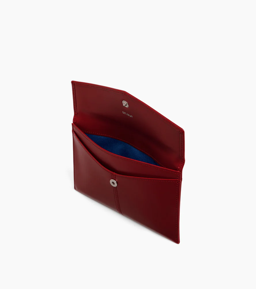 Pochette enveloppe moyen modèle Charlotte en cuir lisse - Image 3