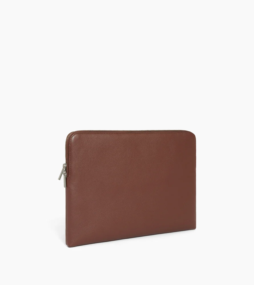 Pochette ordinateur 14" en cuir grainé - Image 4