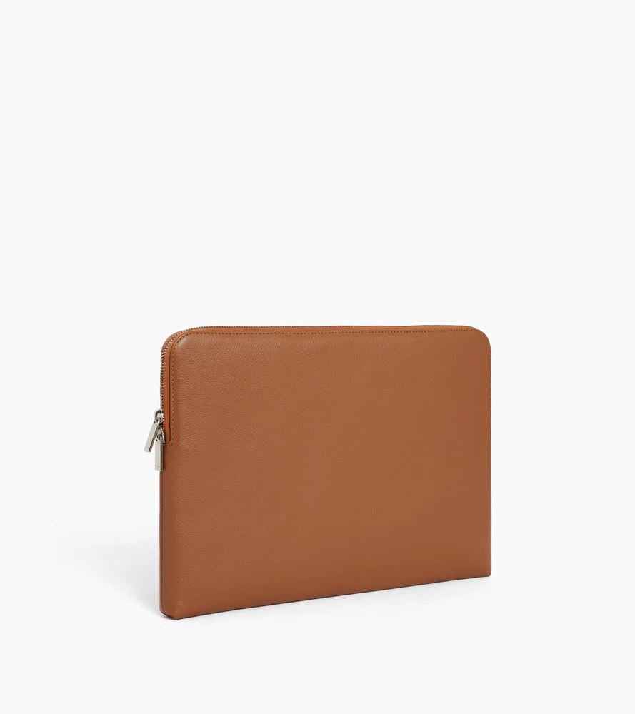 Pochette ordinateur 14" en cuir grainé - Image 4