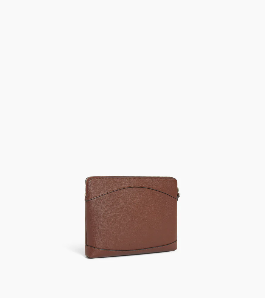 Pochette zippée en cuir grainé - Image 4