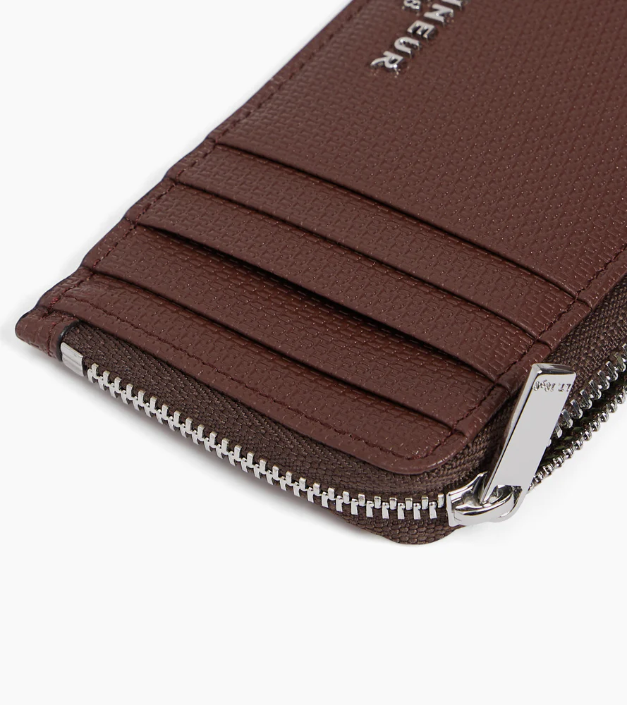 Porte carte large zippé Emile en cuir signature T - Image 2
