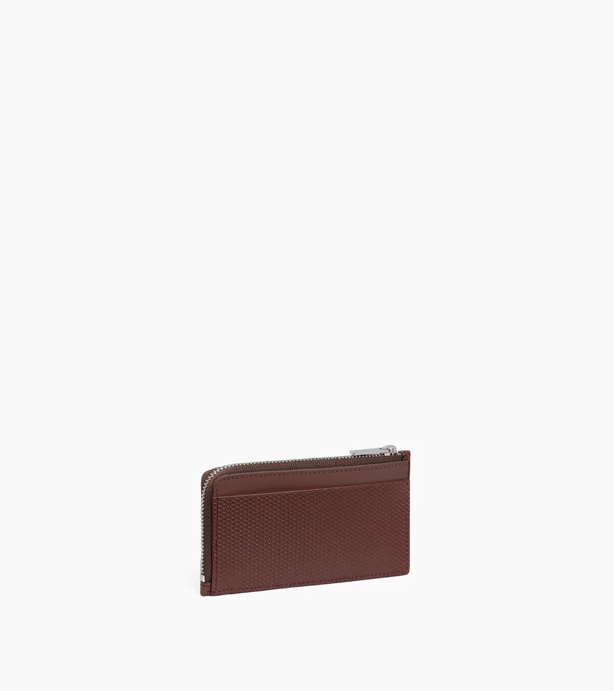 Porte carte large zippé Emile en cuir signature T - Image 4