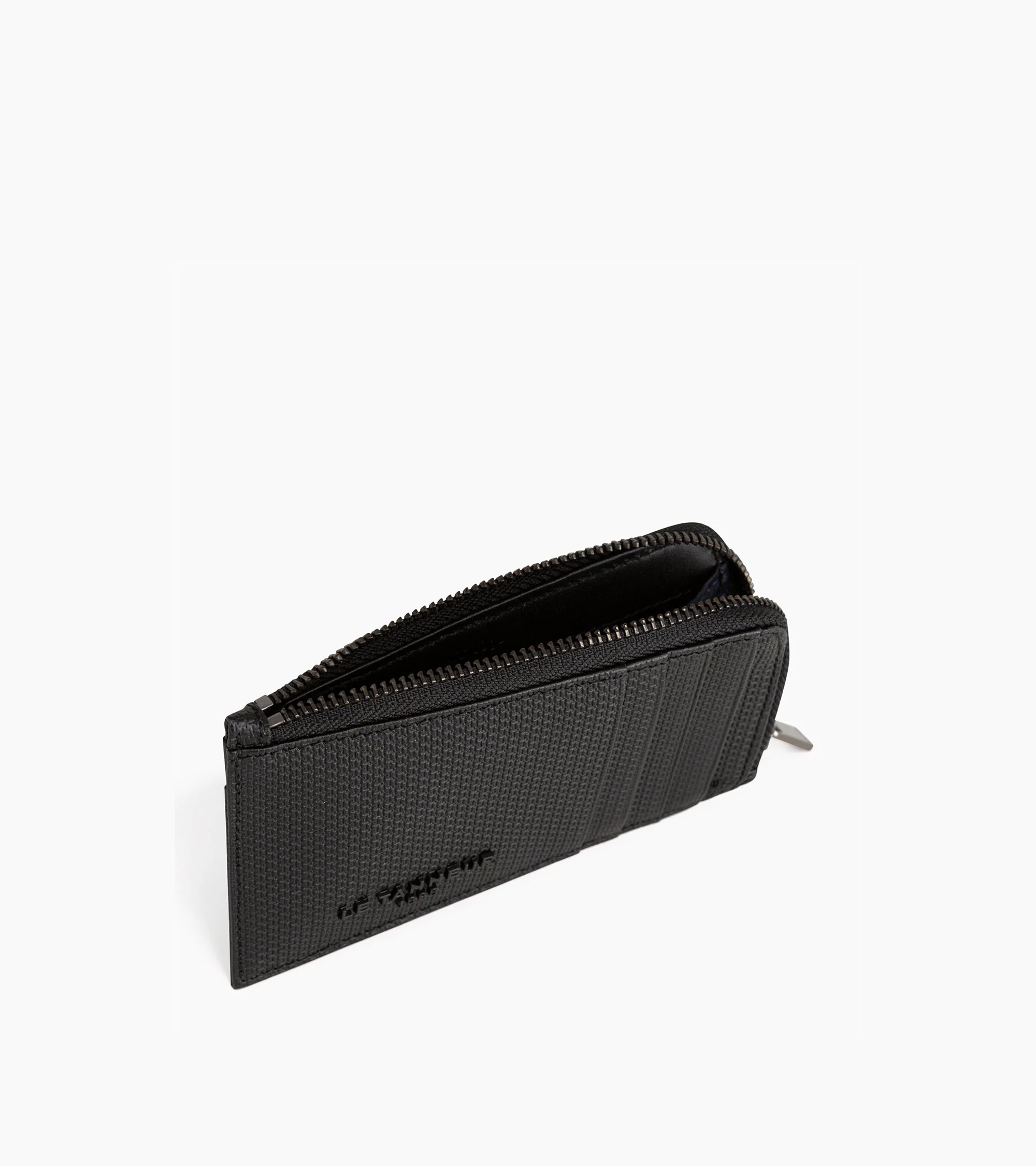 Porte carte large zippé Emile en cuir signature T - Image 3