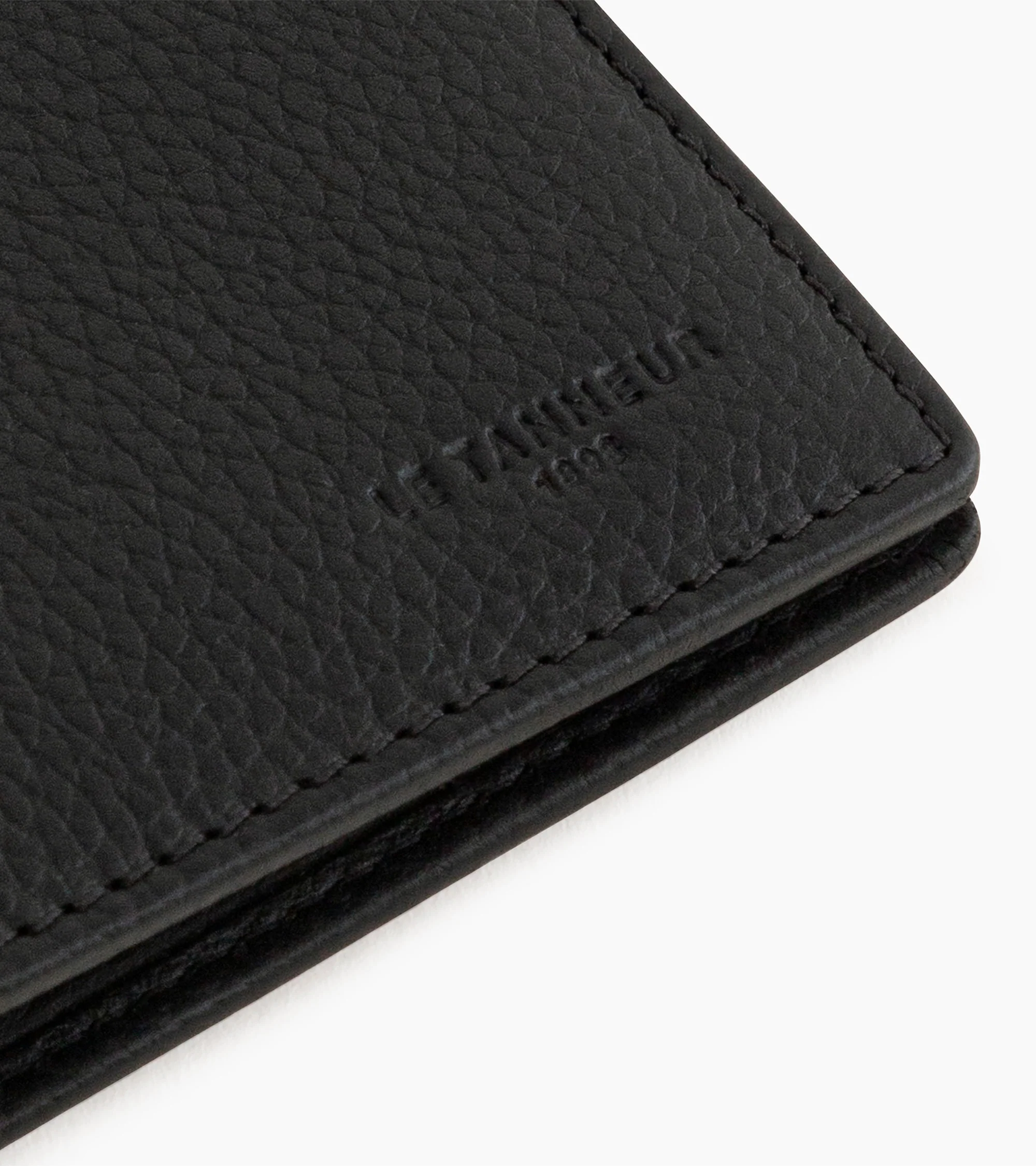 Porte cartes avec poche billets Charles en cuir grainé - Image 2