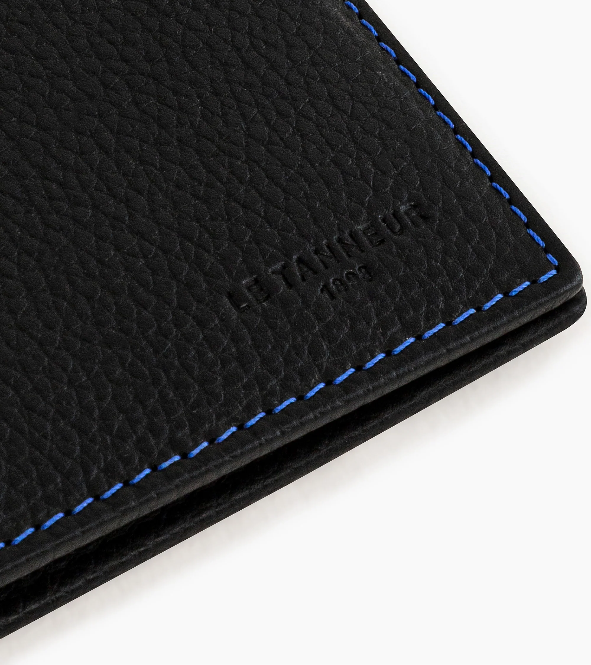 Porte cartes avec poche billets Charles en cuir grainé - Image 2