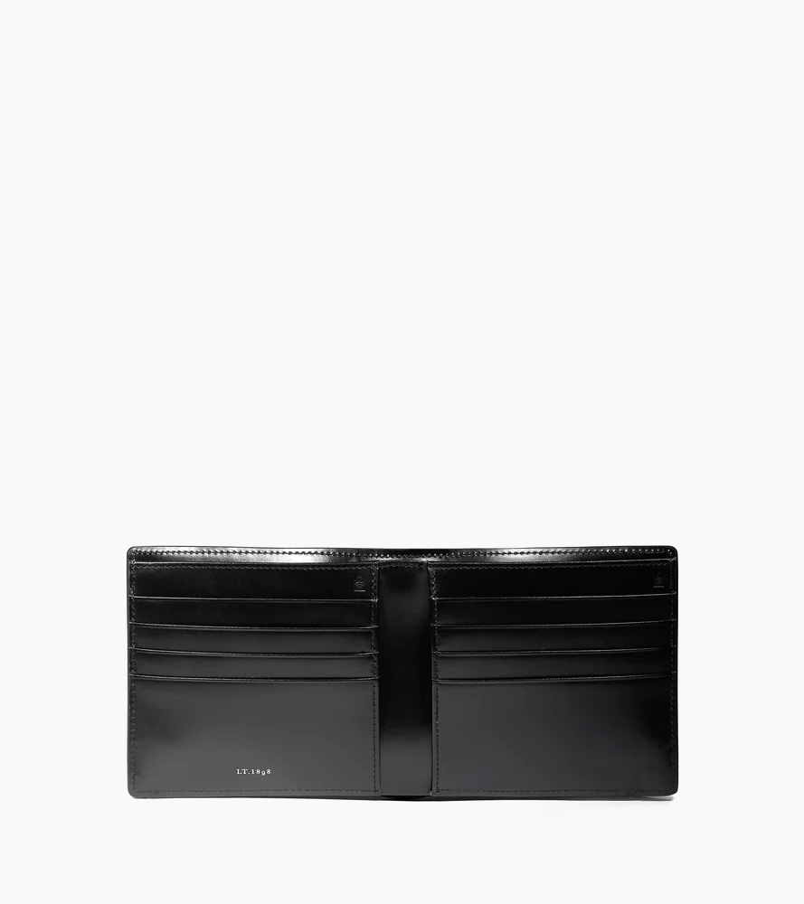 Porte cartes avec poche billets Emile en cuir lisse effet box - Image 3