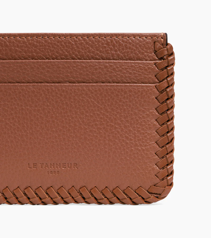 Porte cartes Emilie en cuir grainé avec surpiqûres - Image 2