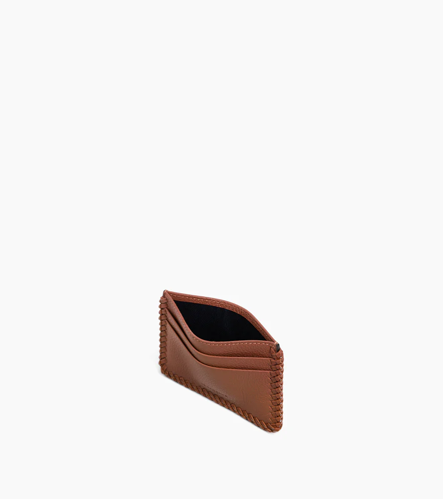 Porte cartes Emilie en cuir grainé avec surpiqûres - Image 3