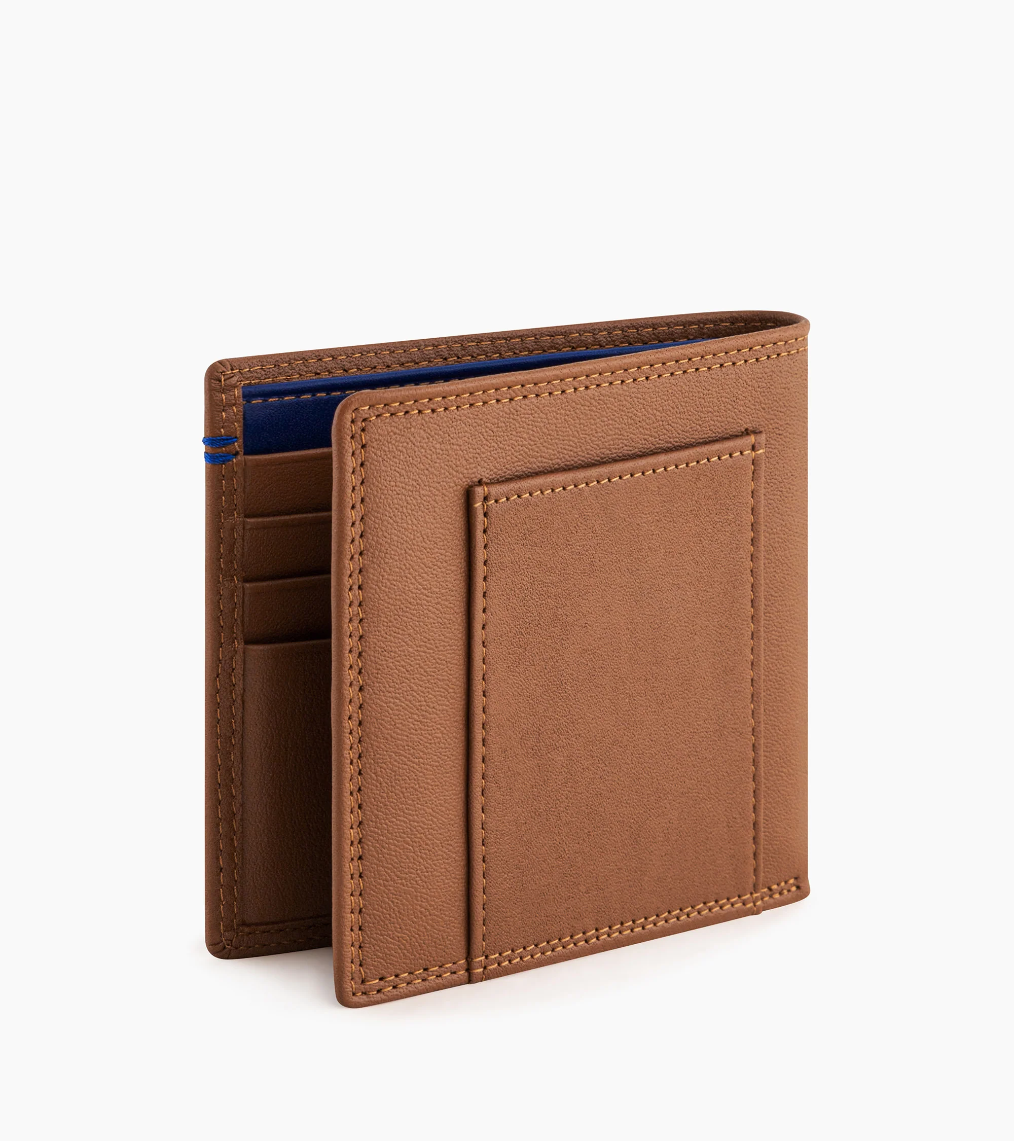 Porte cartes horizontal avec poche billets Martin en cuir lisse - Image 4
