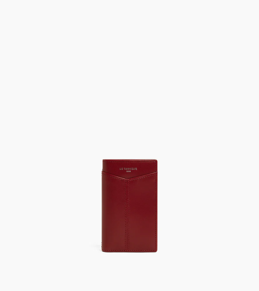 Porte cartes vertical Charlotte en cuir lisse