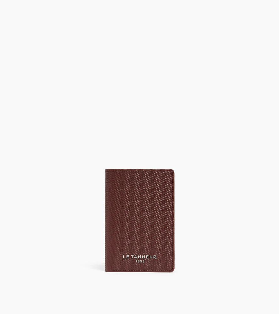 Porte cartes vertical Emile en cuir signature T