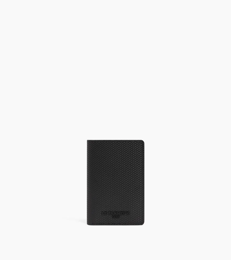 Porte cartes vertical Emile en cuir signature T