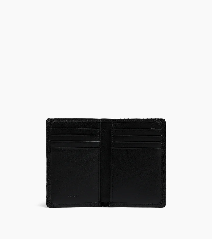 Porte cartes vertical Martin en cuir embossé et cuir lisse - Image 3
