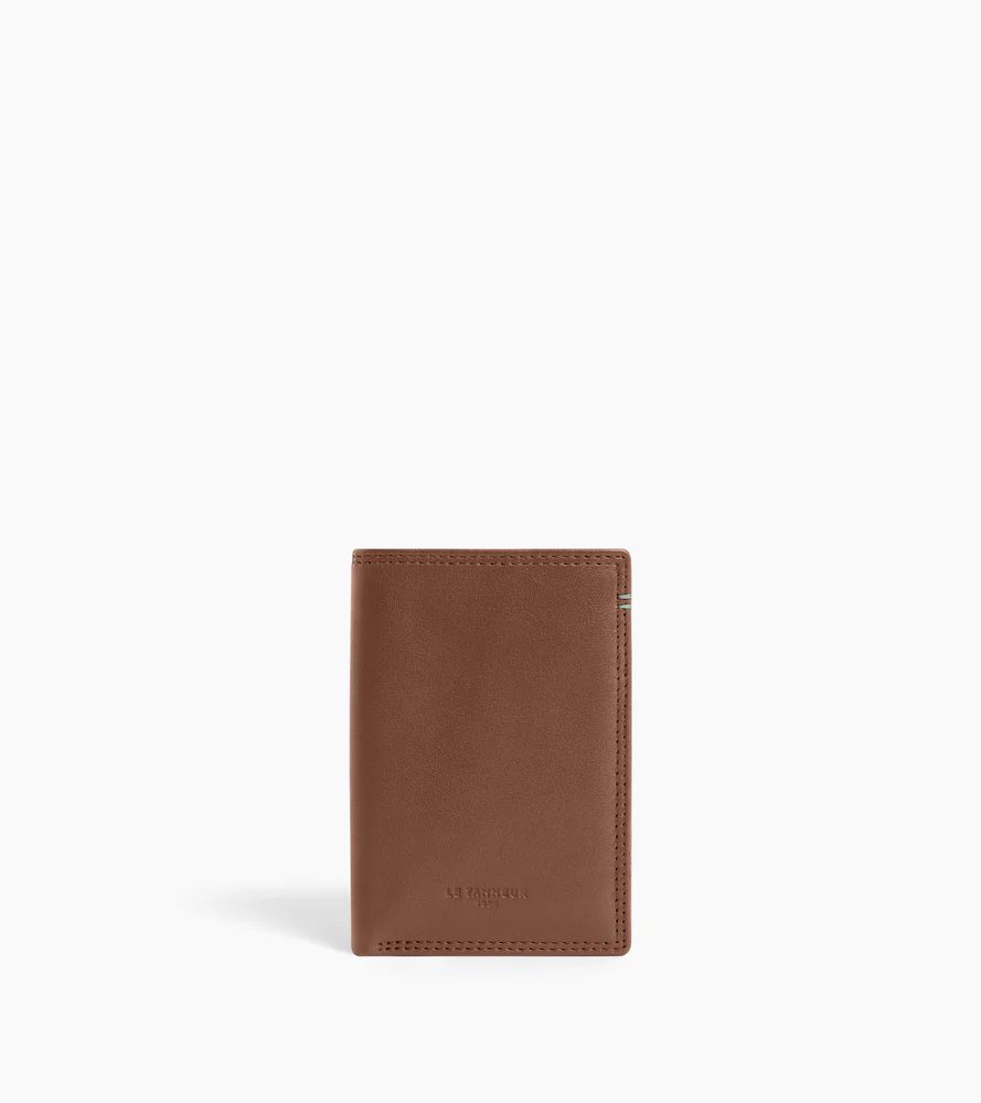 Porte cartes vertical Martin en cuir lisse