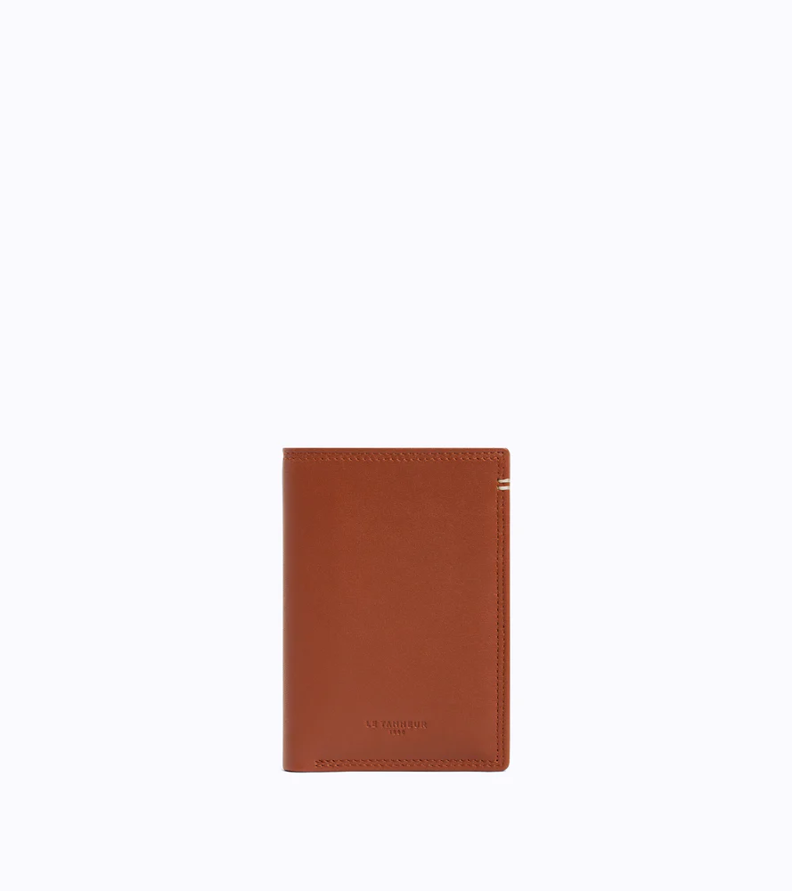 Porte cartes vertical Martin en cuir lisse