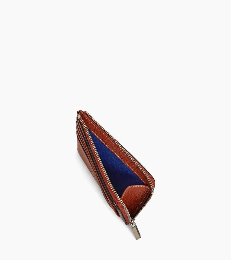 Porte cartes zip en L Emile en cuir grainé - Image 3