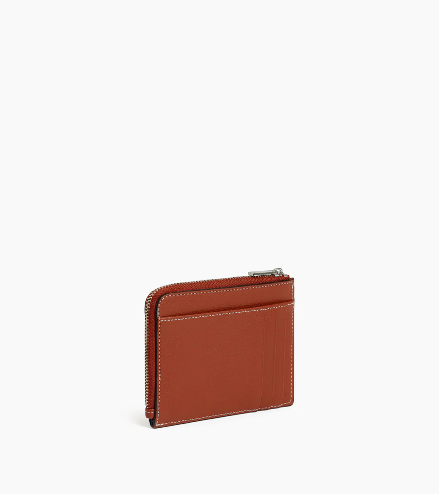 Porte cartes zip en L Emile en cuir grainé - Image 4