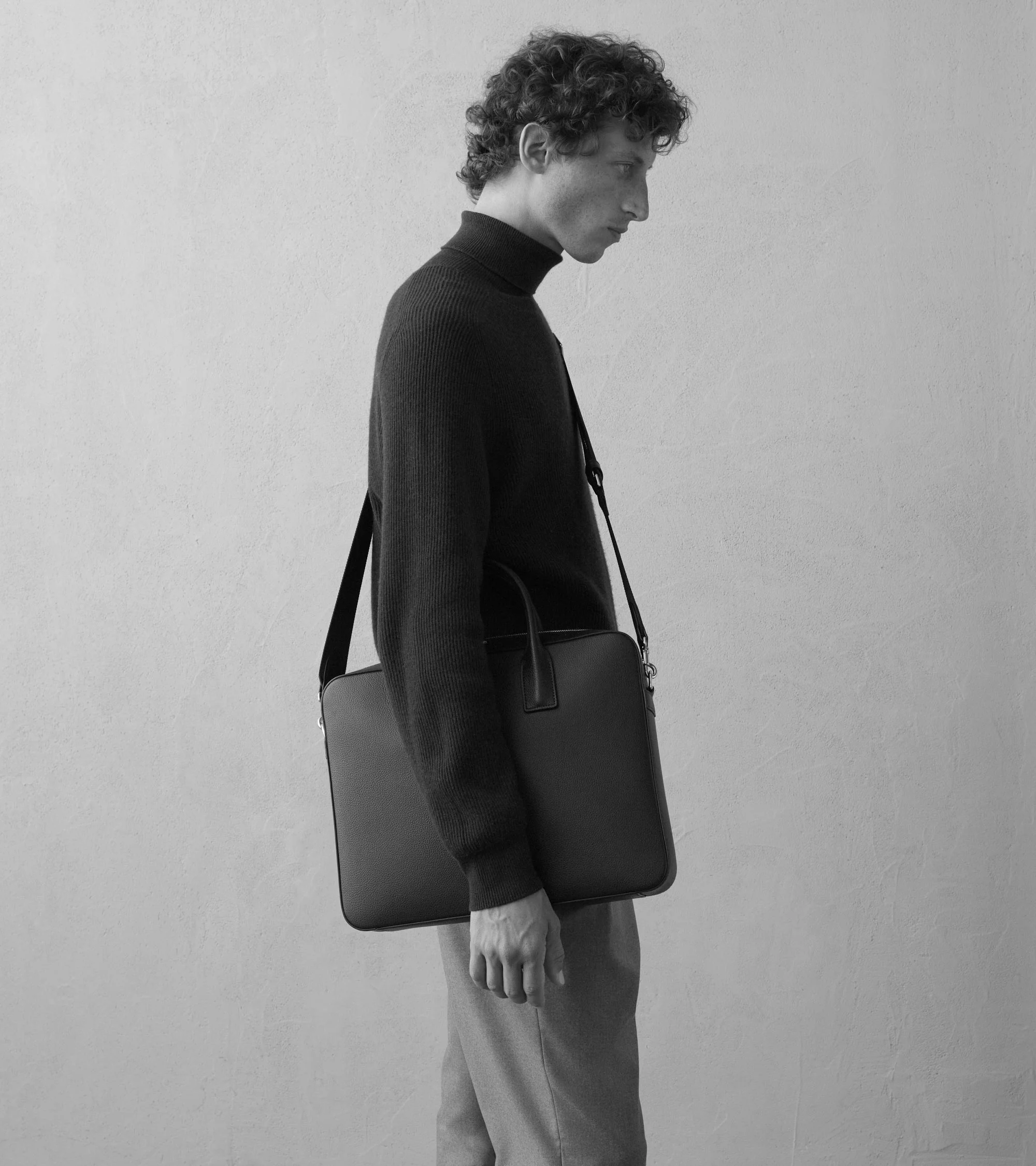 Porte documents 14" Emile en cuir grainé - Image 5