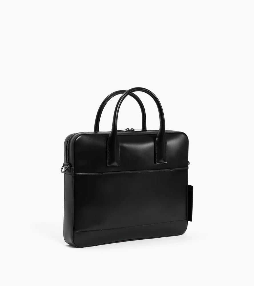 Porte documents slim 14" Emile en cuir lisse business effet box - Image 4