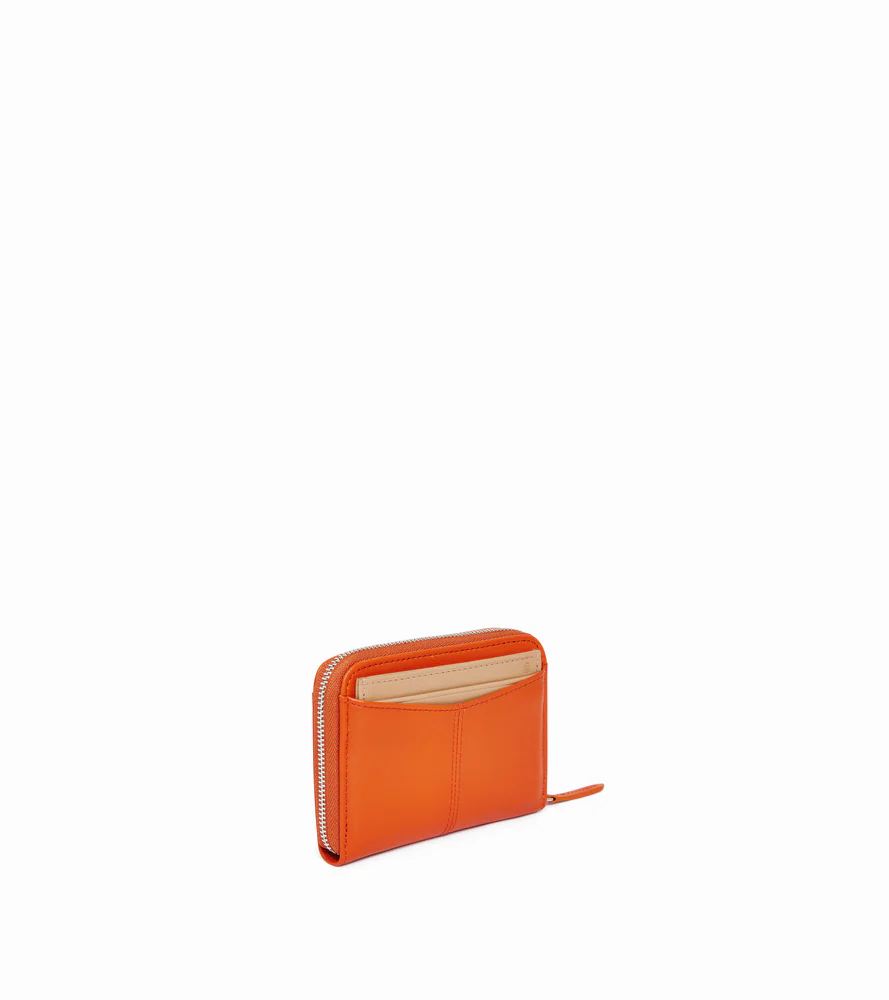 Porte monnaie zippé avec porte cartes amovible Charlotte en cuir lisse - Image 4